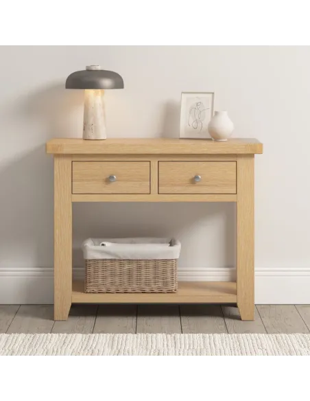 Windsor 2 Drawer Console Table - Natural | Murphy Furniture