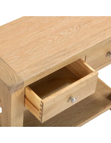 Windsor 2 Drawer Console Table - Natural | Murphy Furniture