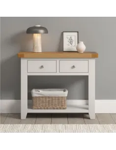 Windsor 2 Drawer Console Table - Ivory/O | Murphy Furniture