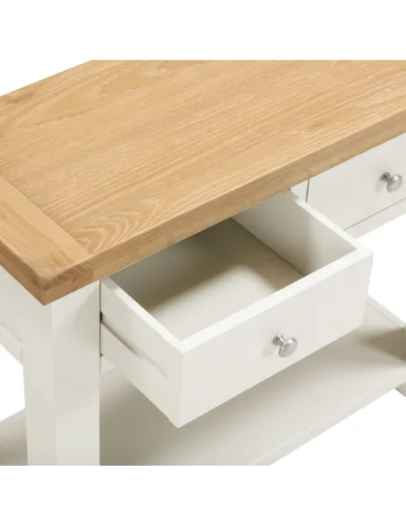 Windsor 2 Drawer Console Table - Ivory/O | Murphy Furniture