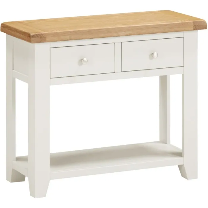 Windsor 2 Drawer Console Table - Ivory/O | Murphy Furniture