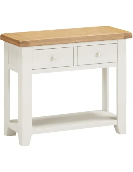 Windsor 2 Drawer Console Table - Ivory/O | Murphy Furniture