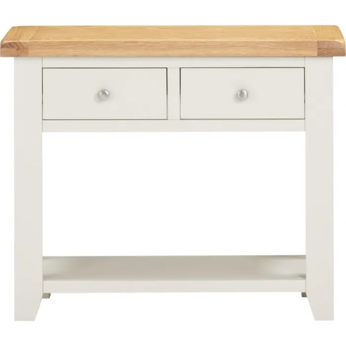 Windsor 2 Drawer Console Table - Ivory/O | Murphy Furniture