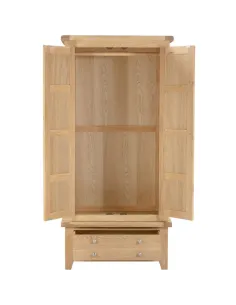Windsor 2 Door 1 Drawer Wardrobe - Natur | Murphy Furniture 2
