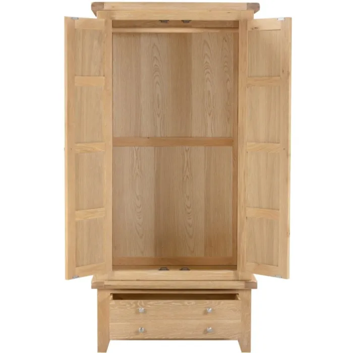 Windsor 2 Door 1 Drawer Wardrobe - Natur | Murphy Furniture