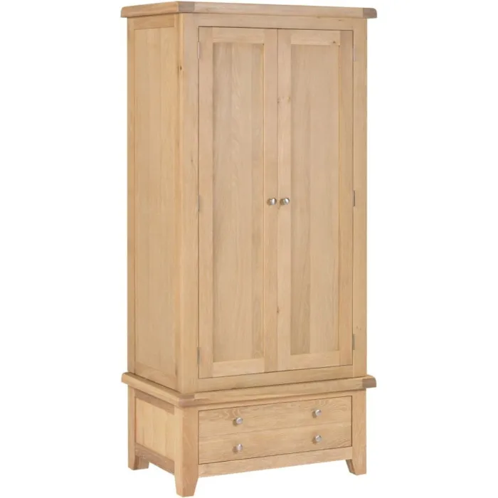 Windsor 2 Door 1 Drawer Wardrobe - Natur | Murphy Furniture