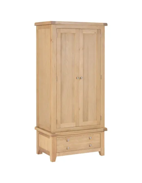 Windsor 2 Door 1 Drawer Wardrobe - Natur | Murphy Furniture