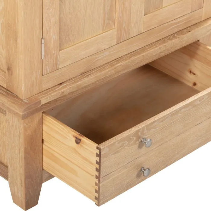 Windsor 2 Door 1 Drawer Wardrobe - Natur | Murphy Furniture