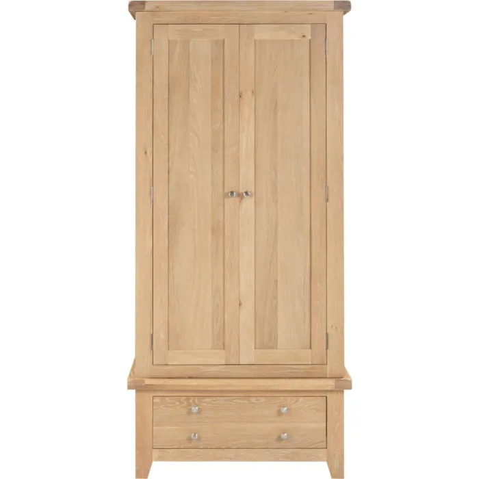 Windsor 2 Door 1 Drawer Wardrobe - Natur | Murphy Furniture
