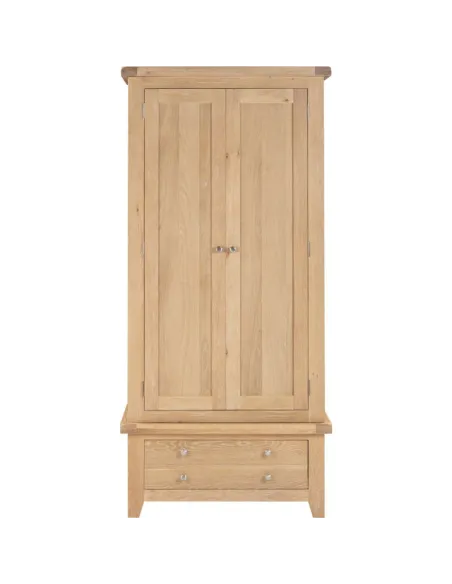 Windsor 2 Door 1 Drawer Wardrobe - Natur | Murphy Furniture