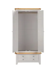 Windsor 2 Door 1 Drawer Wardrobe - Pebbl | Murphy Furniture 2