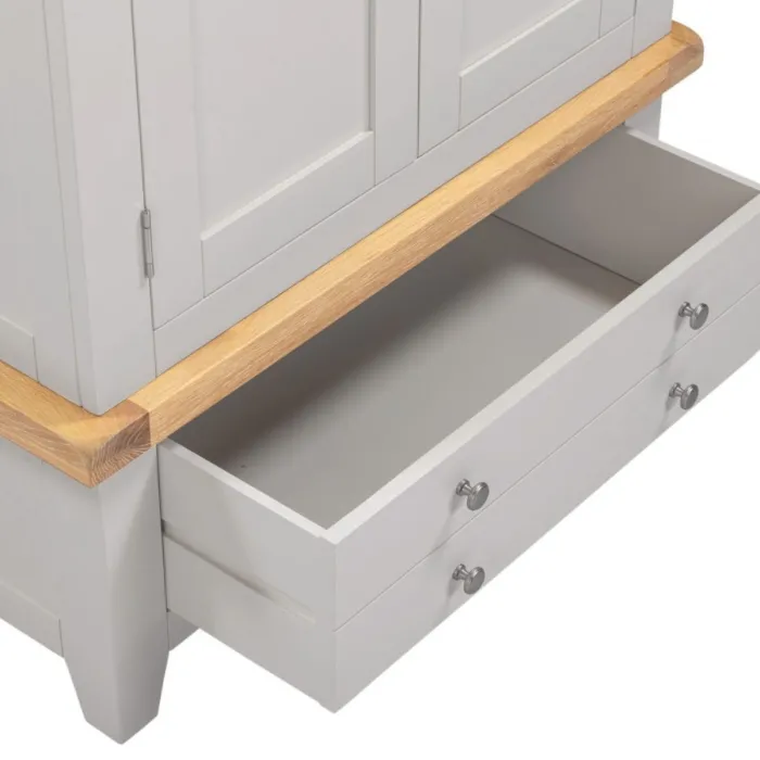 Windsor 2 Door 1 Drawer Wardrobe - Pebbl | Murphy Furniture