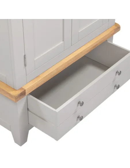 Windsor 2 Door 1 Drawer Wardrobe - Pebbl | Murphy Furniture