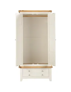Windsor 2 Door 1 Drawer Wardrobe - Ivory | Murphy Furniture 2