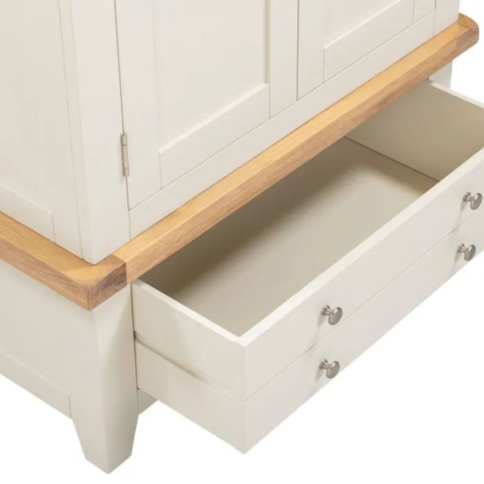 Windsor 2 Door 1 Drawer Wardrobe - Ivory | Murphy Furniture