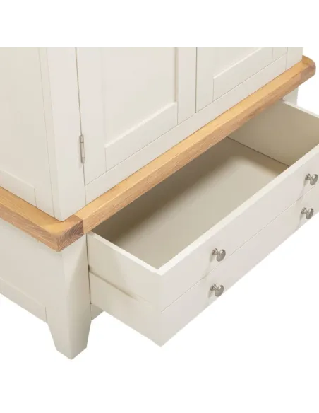 Windsor 2 Door 1 Drawer Wardrobe - Ivory | Murphy Furniture