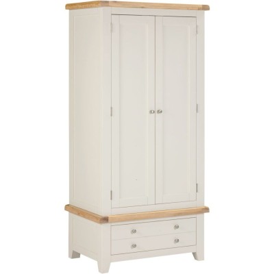 Windsor 2 Door 1 Drawer Wardrobe - Ivory | Murphy Furniture