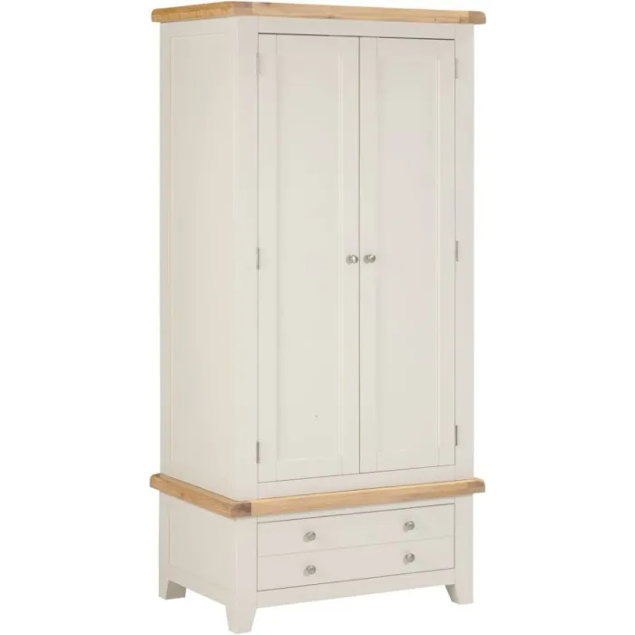 Windsor 2 Door 1 Drawer Wardrobe - Ivory | Murphy Furniture