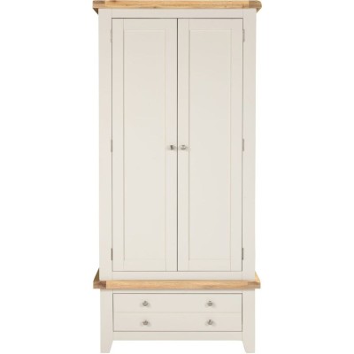 Windsor 2 Door 1 Drawer Wardrobe - Ivory | Murphy Furniture