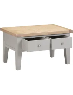 Windsor 2 Drawer Coffee Table - Pebble G | Murphy Furniture 2