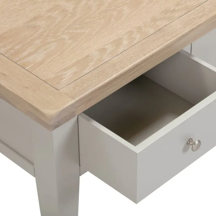 Windsor 2 Drawer Coffee Table - Pebble G | Murphy Furniture