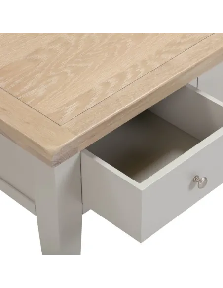 Windsor 2 Drawer Coffee Table - Pebble G | Murphy Furniture