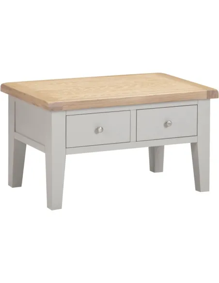 Windsor 2 Drawer Coffee Table - Pebble G | Murphy Furniture