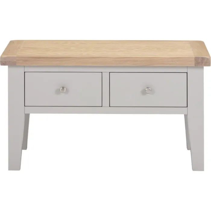Windsor 2 Drawer Coffee Table - Pebble G | Murphy Furniture