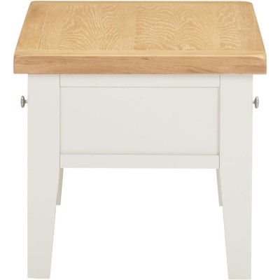 Windsor 2 Drawer Coffee Table - Ivory/Oak | Murphy Furniture