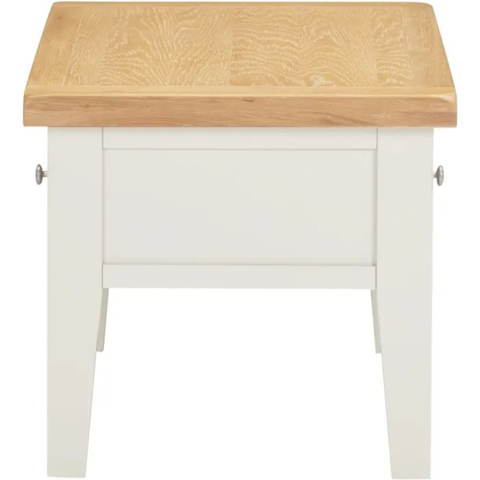 Windsor 2 Drawer Coffee Table - Ivory/Oak | Murphy Furniture