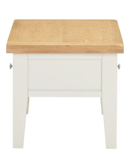 Windsor 2 Drawer Coffee Table - Ivory/Oak | Murphy Furniture