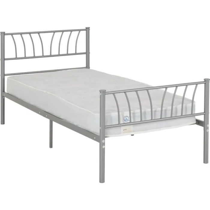 Harlow 3FT Bedframe - Silver | Murphy Furniture