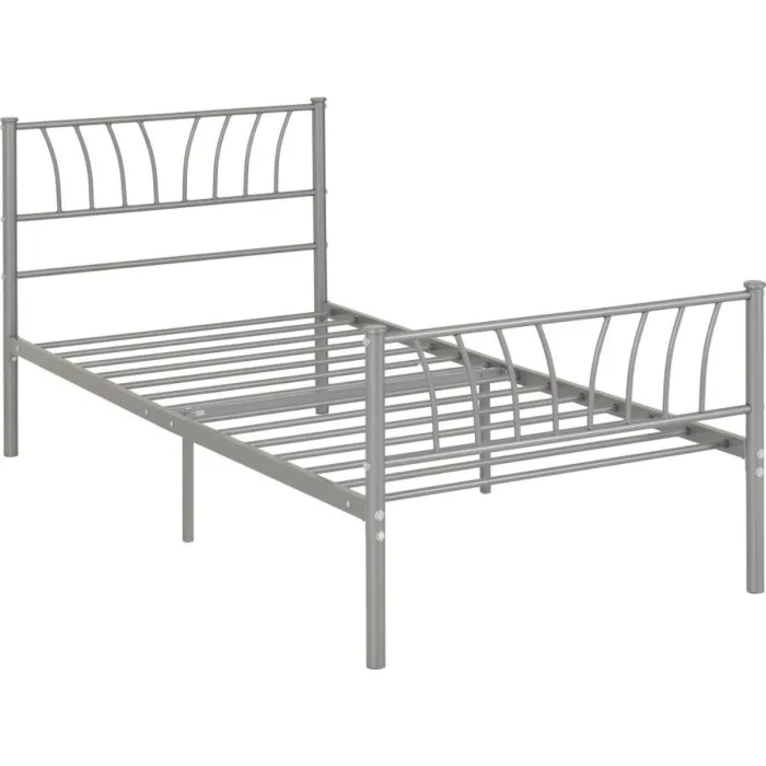 Harlow 3FT Bedframe - Silver | Murphy Furniture