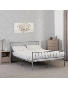 Harlow 4FT6 Bedframe - Silver | Murphy Furniture