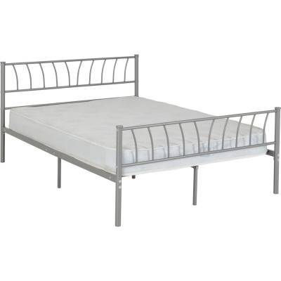Harlow 4FT6 Bedframe - Silver | Murphy Furniture