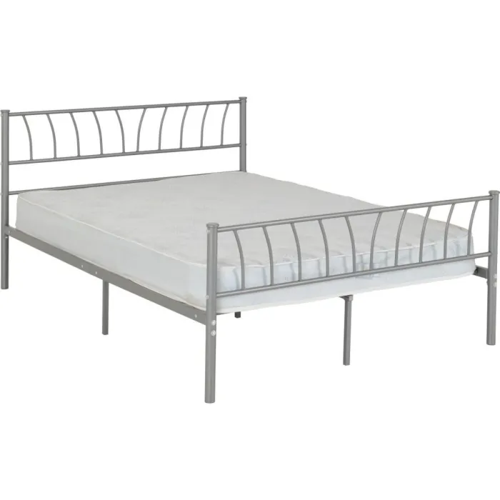 Harlow 4FT6 Bedframe - Silver | Murphy Furniture