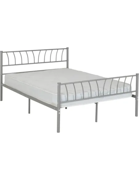 Harlow 4FT6 Bedframe - Silver | Murphy Furniture