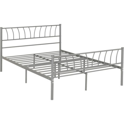 Harlow 4FT6 Bedframe - Silver | Murphy Furniture