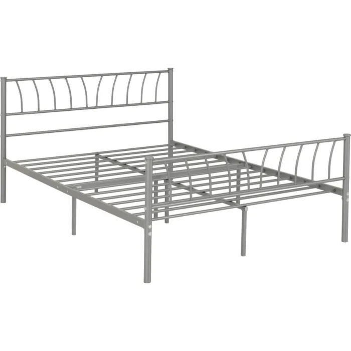Harlow 4FT6 Bedframe - Silver | Murphy Furniture