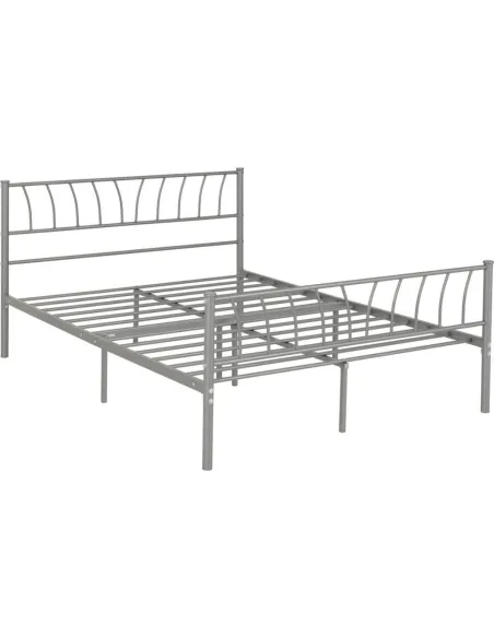 Harlow 4FT6 Bedframe - Silver | Murphy Furniture