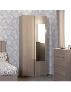 Paris 2 Door Mirrored Wardrobe - Smoked | Murphy Furniture