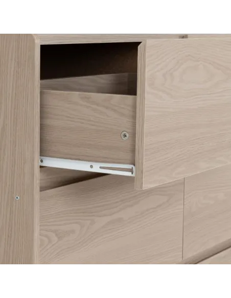 Paris 6 Drawer Chest - Smoked Ash Effect | Murphy Furniture