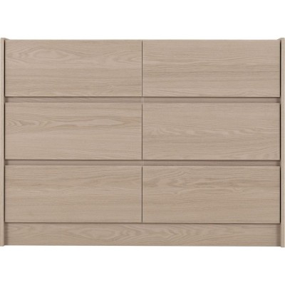 Paris 6 Drawer Chest - Smoked Ash Effect | Murphy Furniture