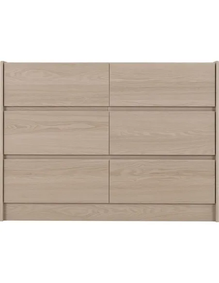 Paris 6 Drawer Chest - Smoked Ash Effect | Murphy Furniture