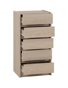 Paris 5 Drawer Chest - Smoked Ash Effect | Murphy Furniture 2