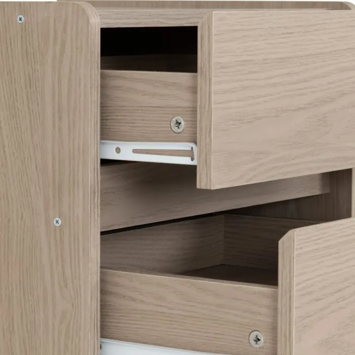 Paris 5 Drawer Chest - Smoked Ash Effect | Murphy Furniture