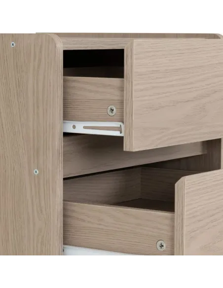Paris 5 Drawer Chest - Smoked Ash Effect | Murphy Furniture