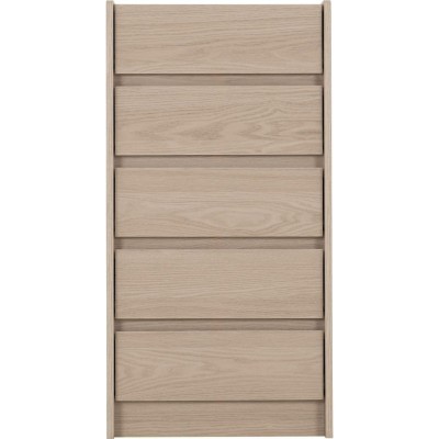 Paris 5 Drawer Chest - Smoked Ash Effect | Murphy Furniture