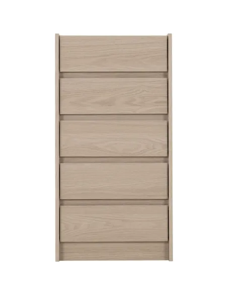 Paris 5 Drawer Chest - Smoked Ash Effect | Murphy Furniture