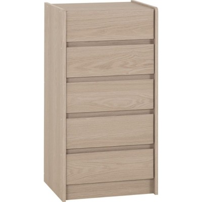 Paris 5 Drawer Chest - Smoked Ash Effect | Murphy Furniture